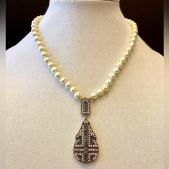 Heidi Daus “Everyday Chic” Swarovski Crystal Drop Necklace - Picture 1 of 9